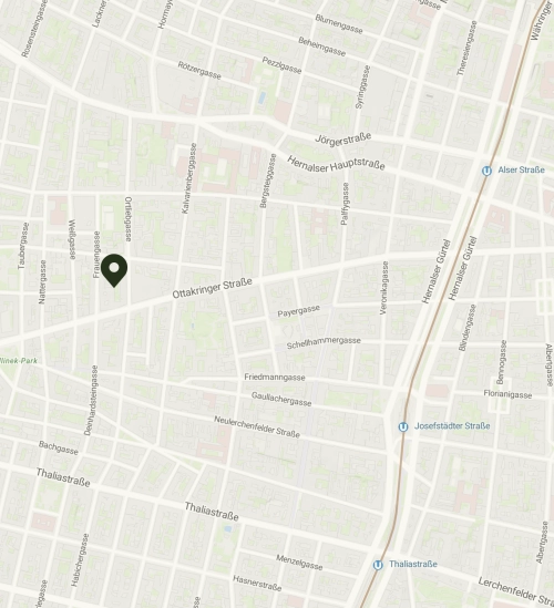 Karte mit Verortung der Praxis als Marker